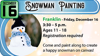 Snowman Painting Teen Program